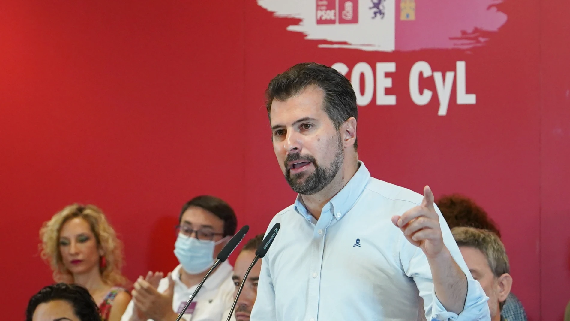 El secretario general del PSOE de Castilla y León, Luis Tudanca, interviene ante el Comité Autonómico del PSOE de Castilla y León