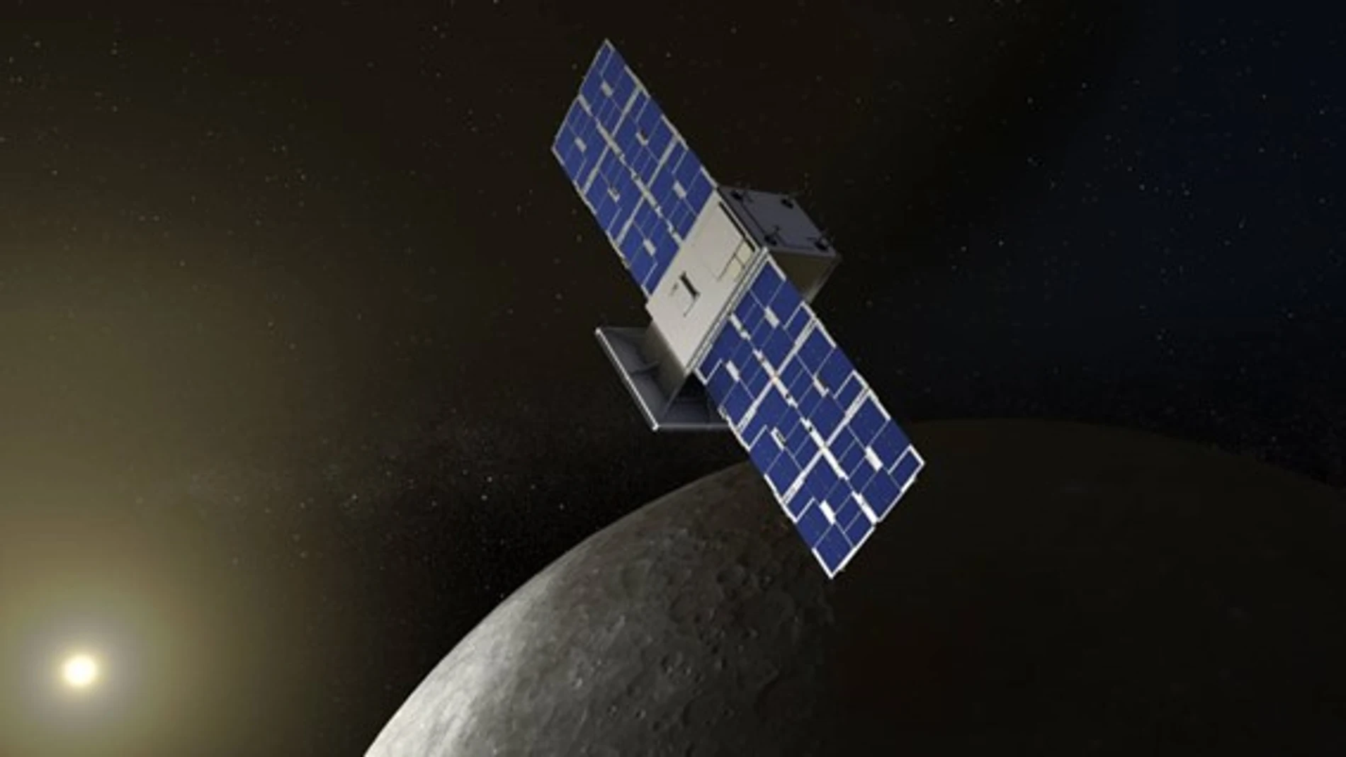 Ilustración del CubeSat de la misión CAPSTONE (Daniel J. Rutter).
