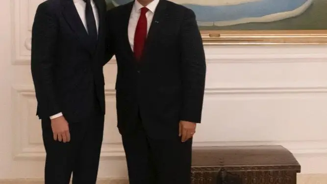 Pablo Casado con el presidente de Bogotá, Iván Duque.