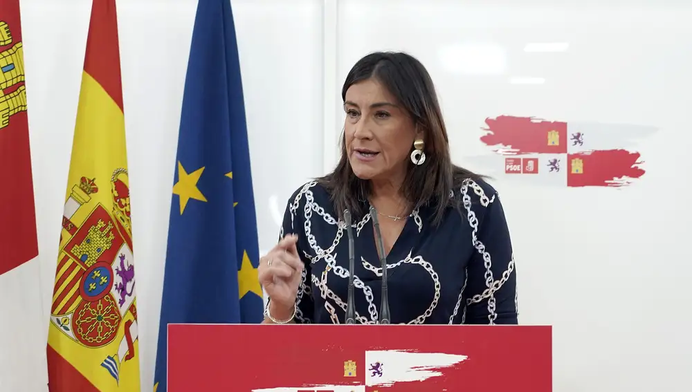 La secretaria de Organización del PSOE de Castilla y León, Ana Sánchez, analiza asuntos de actualidad política en Castilla y León