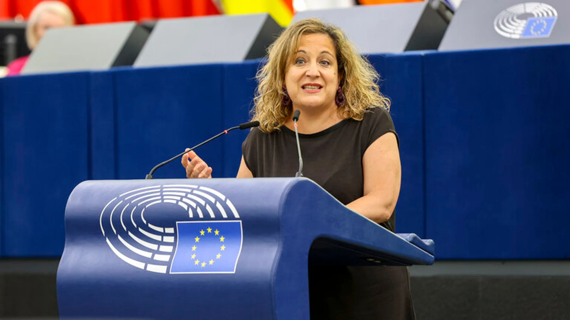 Iratxe García, presidenta de los socialistas europeos, interviene en la Eurocámara