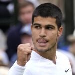 Carlos Alcaraz, durante el pasado torneo de Wimbledon.