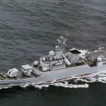 Una fragata china PRC Huiman (F-540)