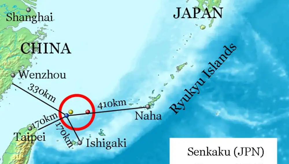 Las islas Sensaku para Japón, y las islas Diaoyu para China