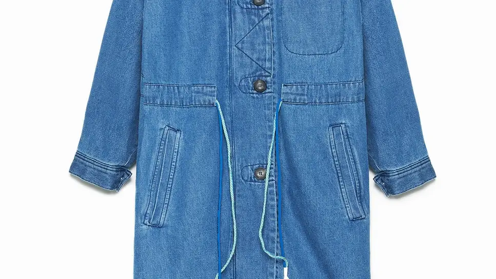 Gabardina oversize denim, de Bimba y Lola