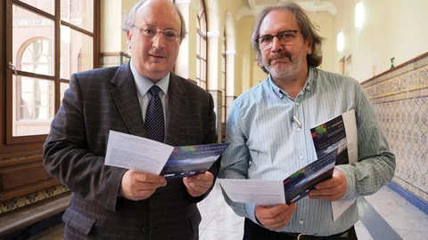 Enrique Cabero y Dámaso Javier Vicente Blanco presentan el primer Congreso sobre Identidades 'Castilla y León frente a su futuro', organizado por el Consejo Económico y Social de Castilla y León y la Cátedra de Patrimonio Cultural Inmaterial Europeo de la Universidad de Valladolid