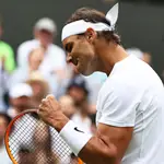 Rafa Nadal, durante uno de sus partidos en Wimbledon 2022