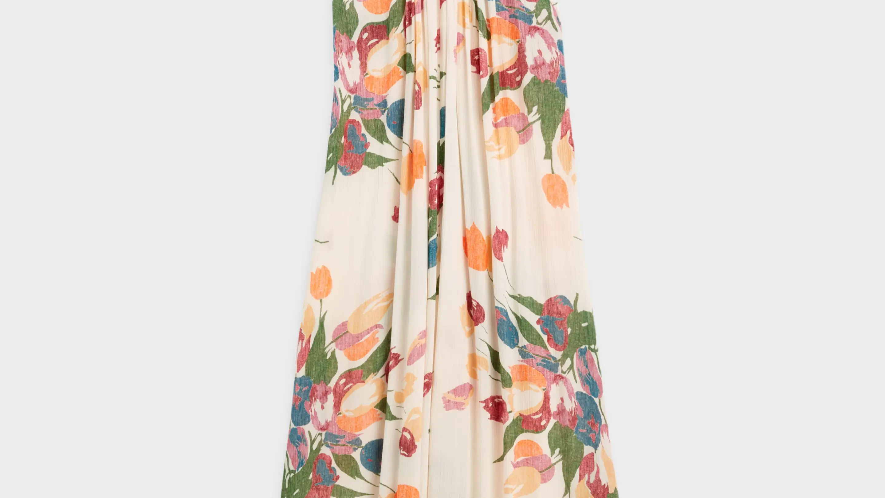 Vestido largo flor, de Oysho