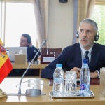 El ministro del Interior español, Fernando Grande Marlaska, tras su reunión con su homólogo marroquí en Rabat, Abdeluafi Laftit, este mes de julio