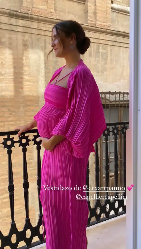 Marta Pombo en la boda de Teresa Andrés.