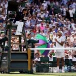Kyrgios se queja al juez de silla en la final de Wimbledon contra Djokovic