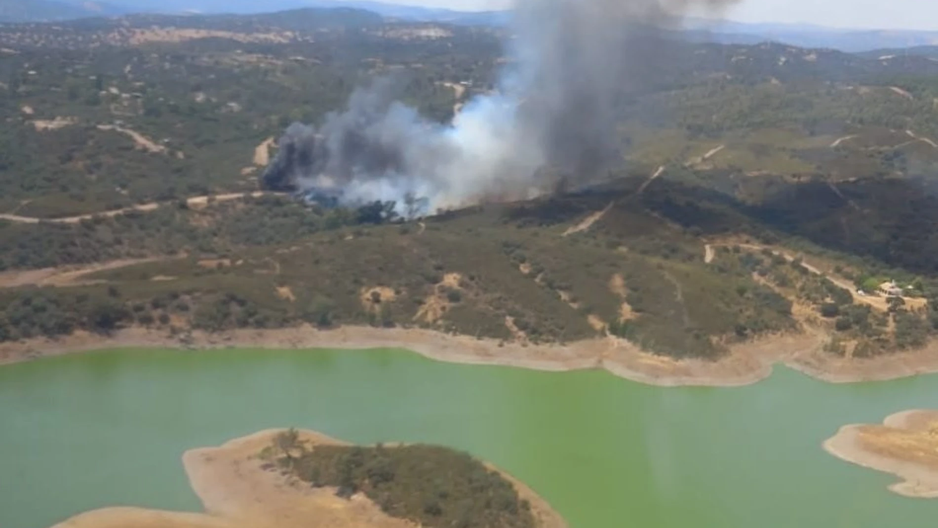 Incendio forestal en El Ronquillo. INFOCA