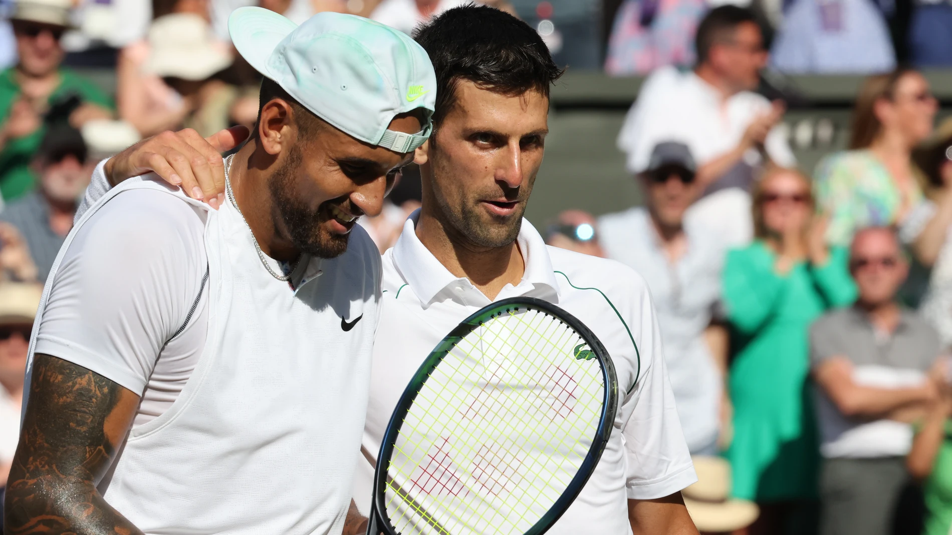 Novak Djokovic ganó a su amigo Nick Kyrgios en la final de Wimbledon