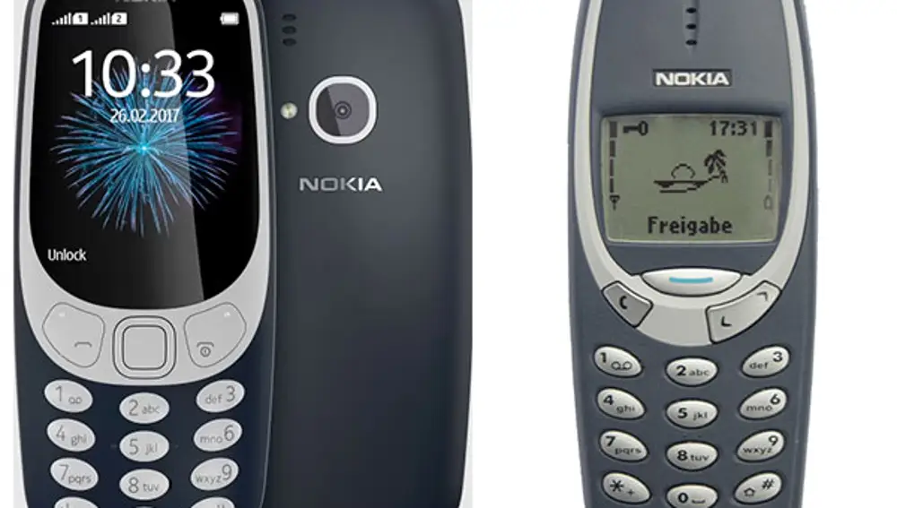Versión moderna y clásica del Nokia 3310.