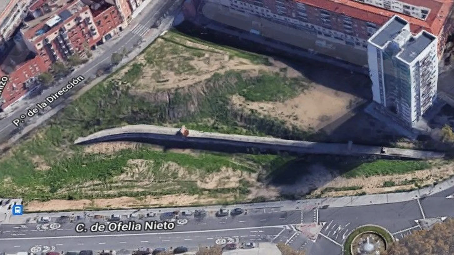 Emplazamiento previsto para la piscinas de Tetuán, en Madrid