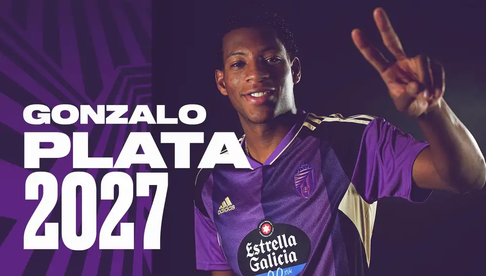 El jugador ecuatoriano Gonzalo Plata firma hasta 2027 con el Real Valladolid