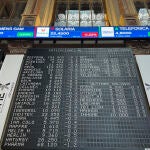 Vista general del Ibex 35, el principal indicador del parqué madrileño de la Bolsa española este martes