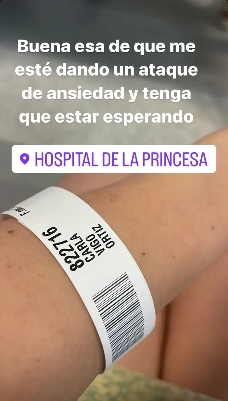 Carla Vigo en el hospital