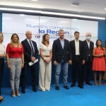 Los miembros del Comité Organizador del Congreso del PP de la Región de Murcia