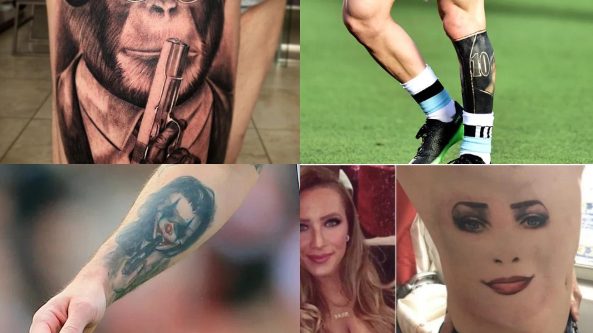 Los tatuajes más extravagantes o feos de los futbolistas