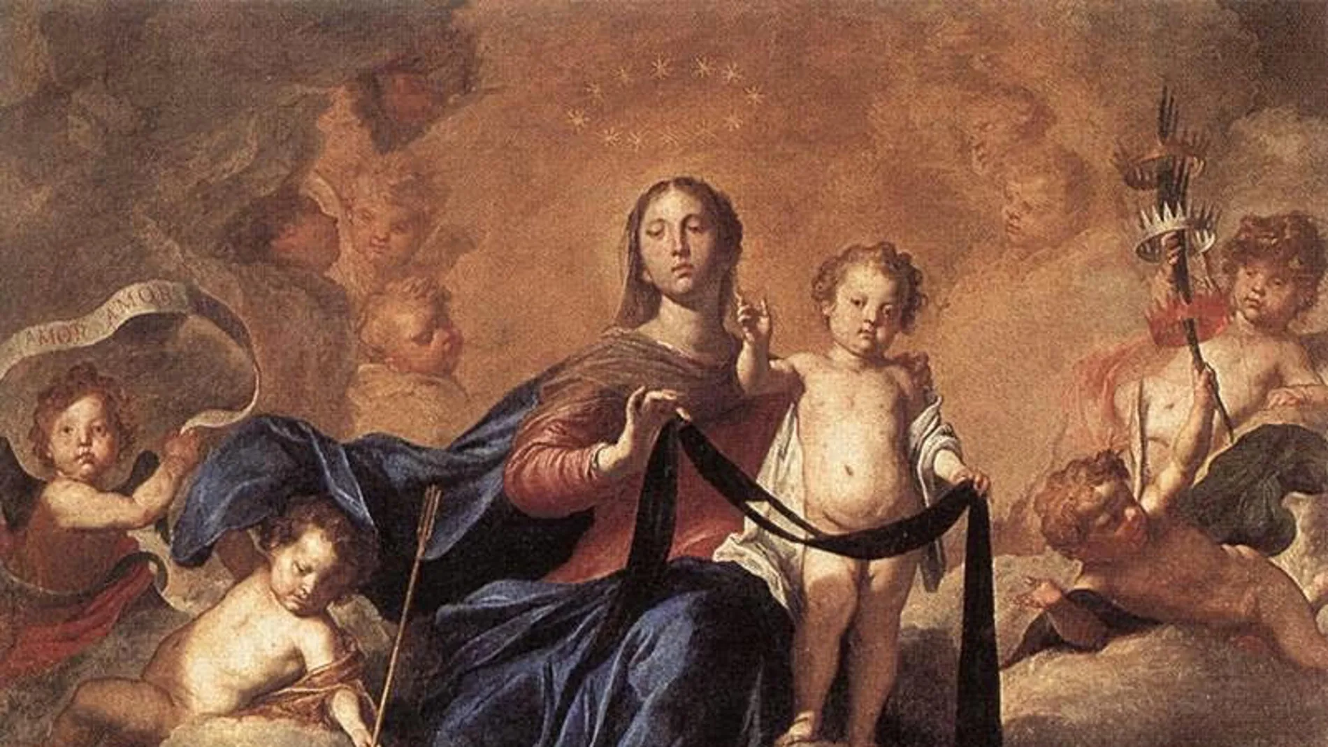 Nuestra señora del Carmen y santos. Pietro Novelli