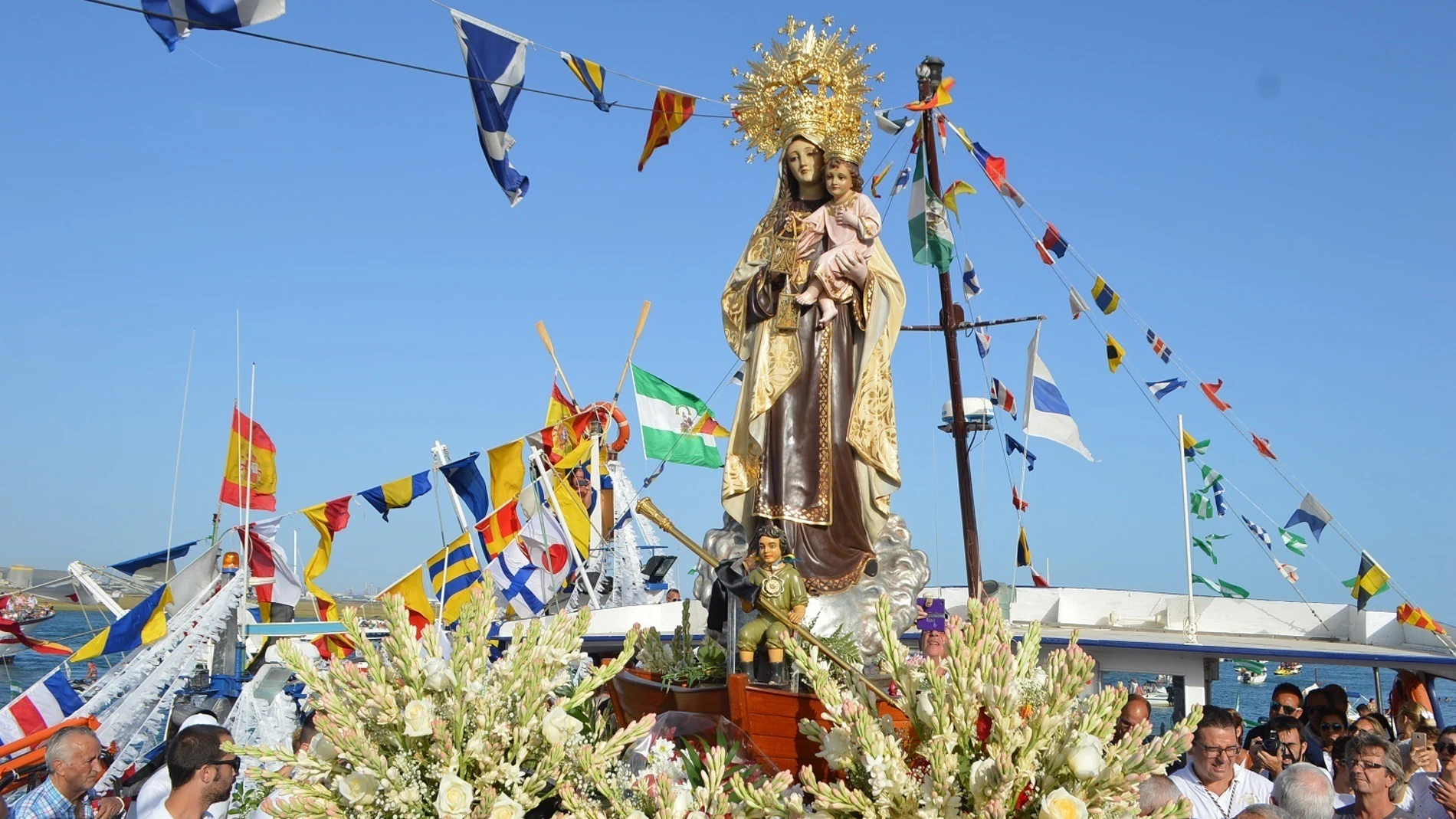 Procesión de la Virgen del Carmen en Punta Umbría (Huelva). AYUNTAMIENTO DE PUNTA UMBRÍA
