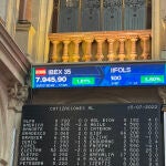 La bolsa española rebotó este viernes el 1,81 % y recuperó los 7.900 puntos