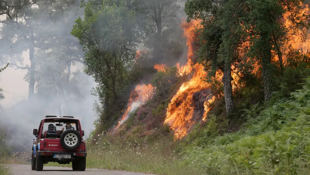 Incendio en Folgoso do Courel, en Lugo