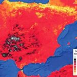 Mapa de temperatura de la tierra