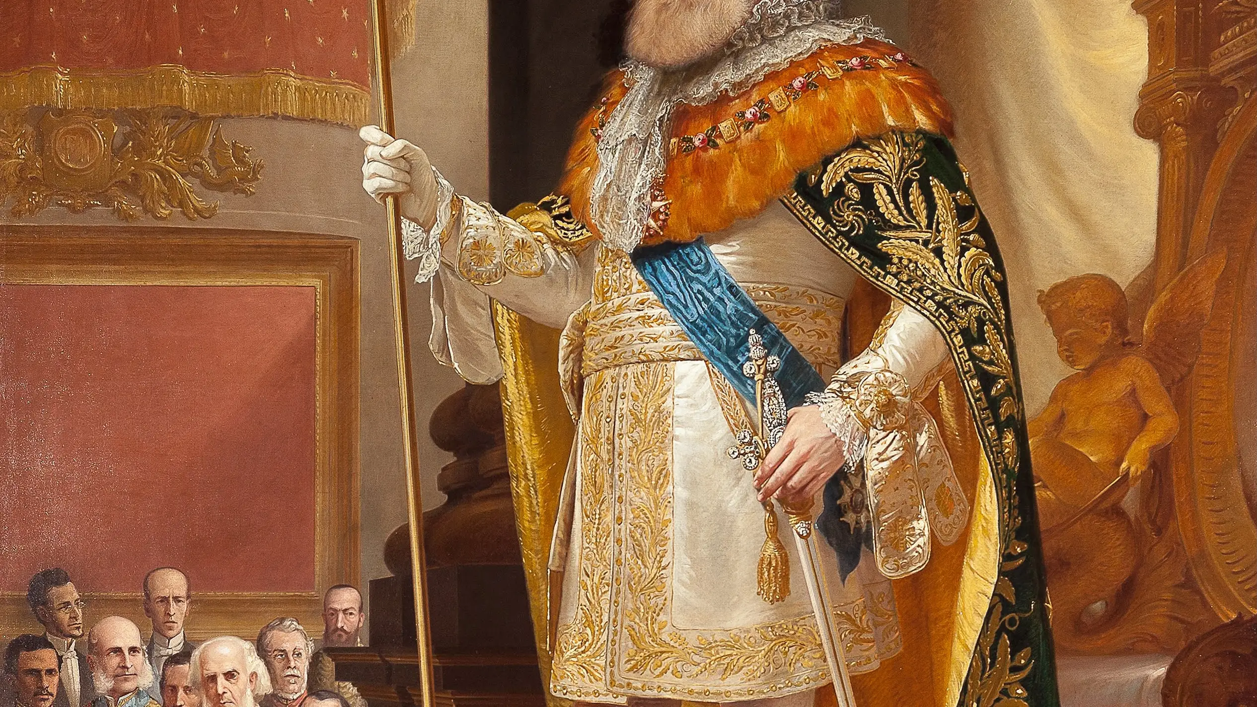 Pedro II, último emperador del Brasil en un retrato pintado por Pedro Américo en 1872