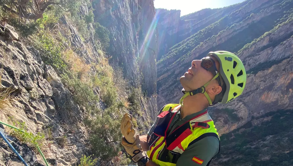 Ejercicios y formación de Steven Alejos, joven palentino que ha ingresado en el Grupo Especial de Montaña de la Guardia Civil