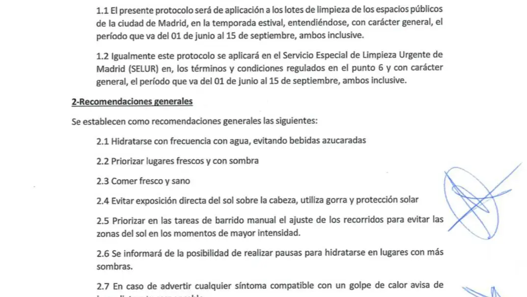 Acuerdo alcanzado entre las empresas de limpieza que prestan este servicio al Ayuntamiento de Madrid y los representantes de los trabajadores