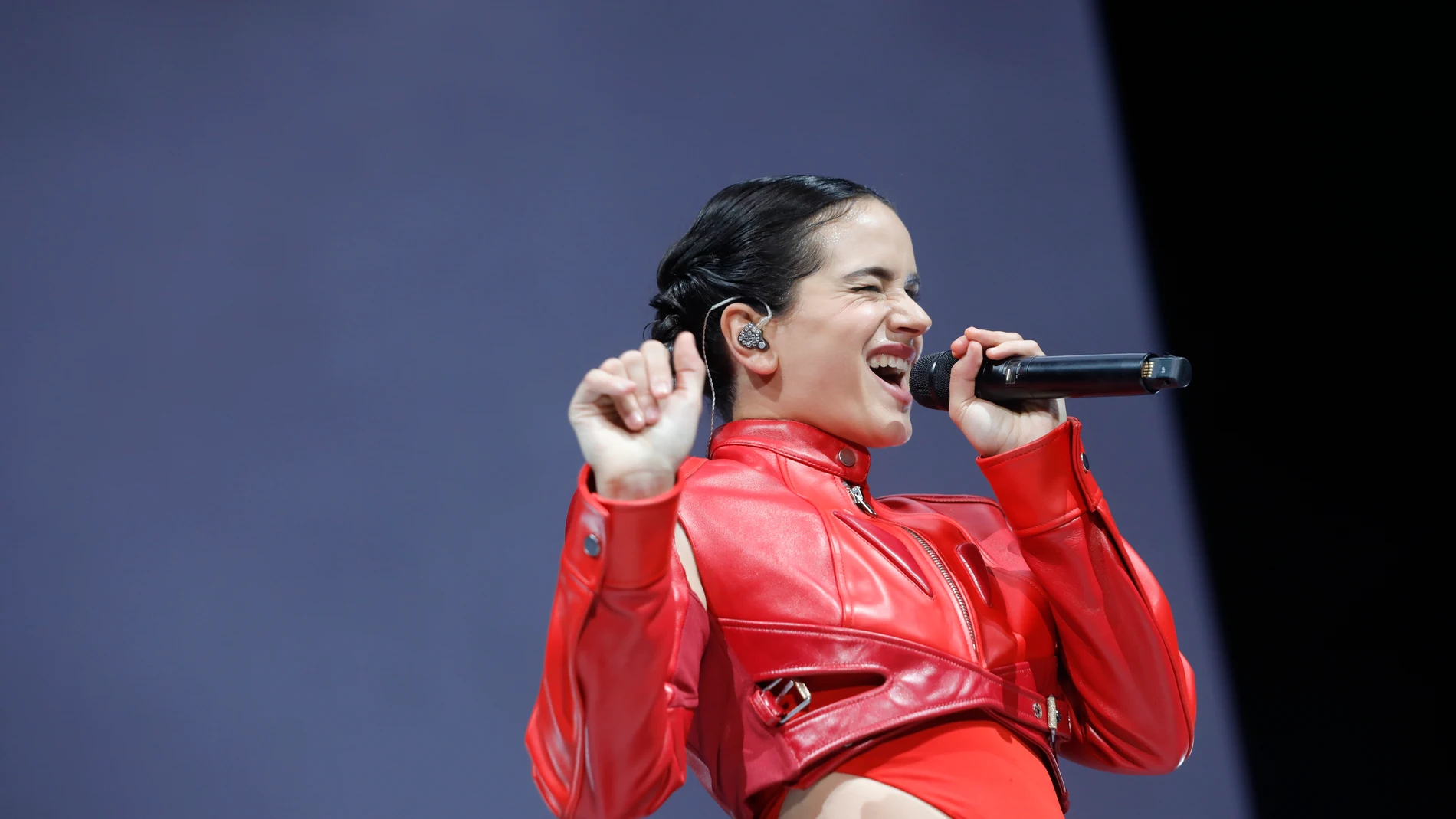 Rosalía durante su concierto en Madrid, el pasado 19 de julio