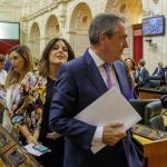 El líder de la oposición, el socialista Juan Espadas, ayer en el Pleno