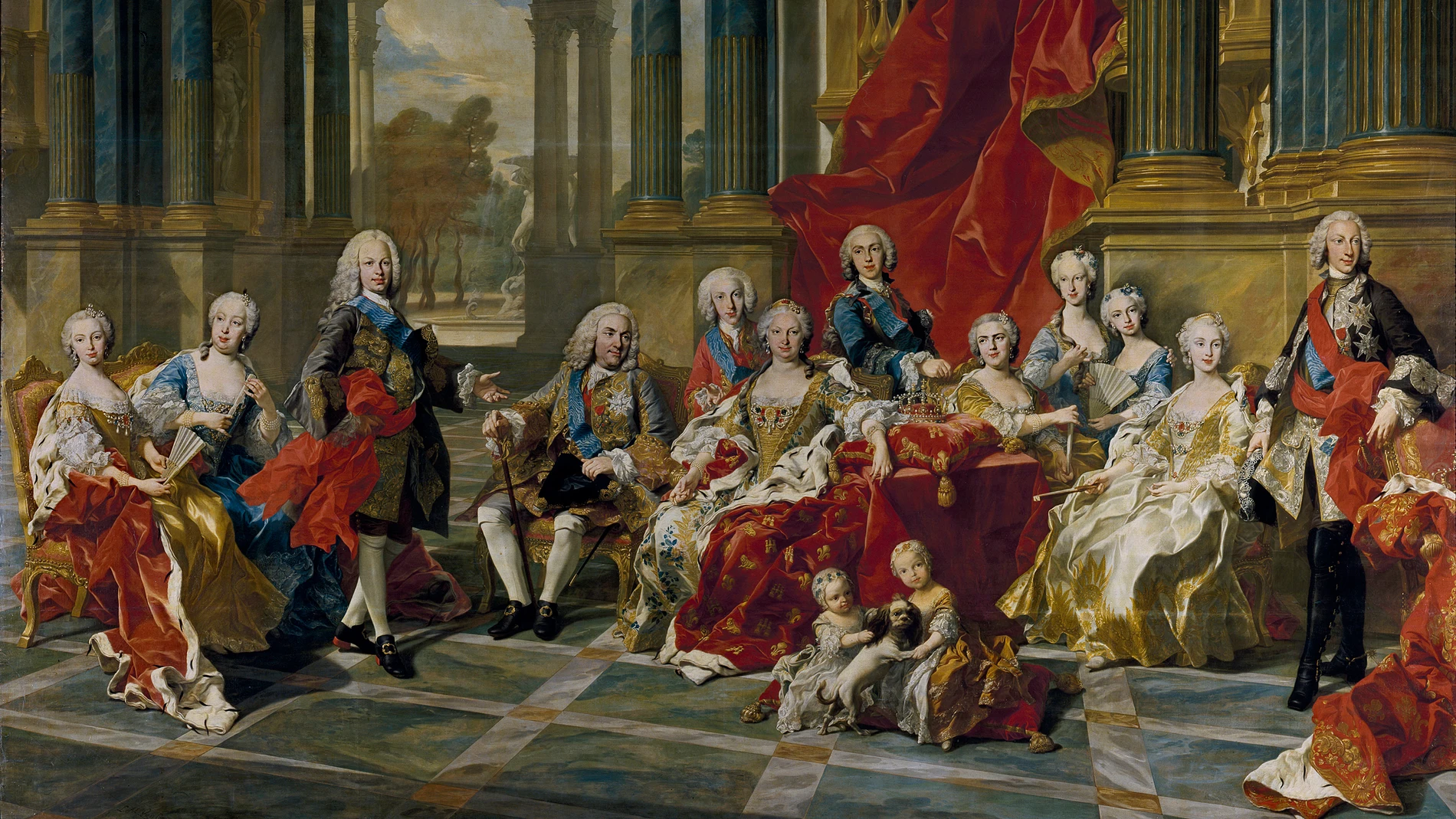 Así retrató Louis Michel van Loo a «La familia de Felipe V», el primer rey Borbón de España