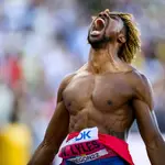 Noah Lyles enloquece tras el oro en los 200 metros en el Mundial de Atletismo de Oregón