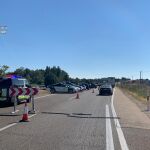 Control de la Guardia Civil en las carreteras de Valladolid