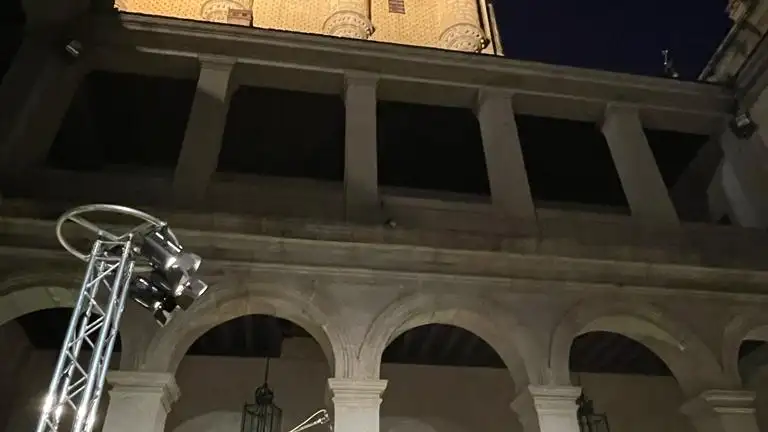El Trío Guarnieri en el patio de armas del Alcázar de Segovia la pasada noche del 20 de julio