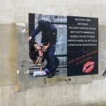 En el País Vasco se pueden ver en las paredes algunos carteles contra la Ertzaintza. ERNE 23/07/2022