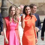 La princesa Leonor y la Reina Letizia en Santiago de Compostela