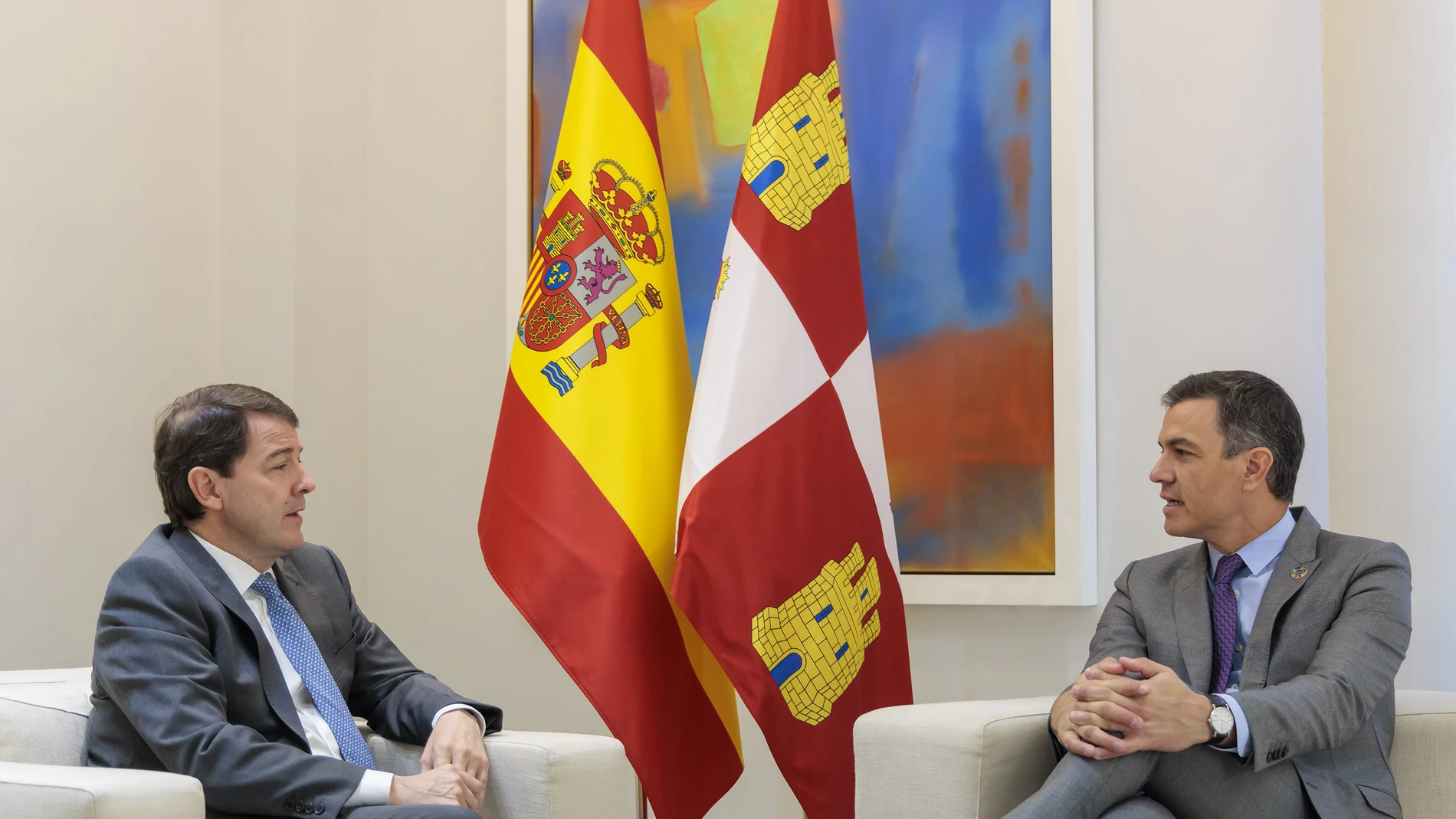 Reunión hace dos años en La Moncloa de Alfonso Fernández Mañueco y Pedro Sánchez