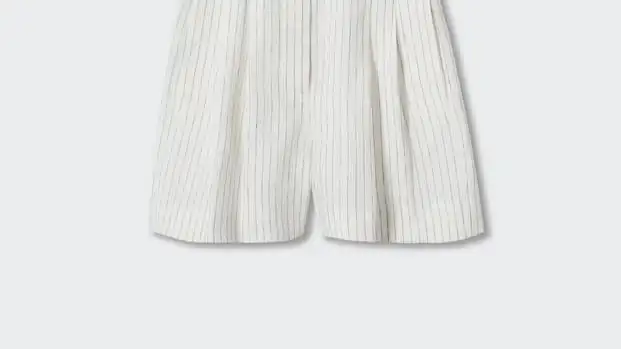 Bermudas traje lino, de Mango