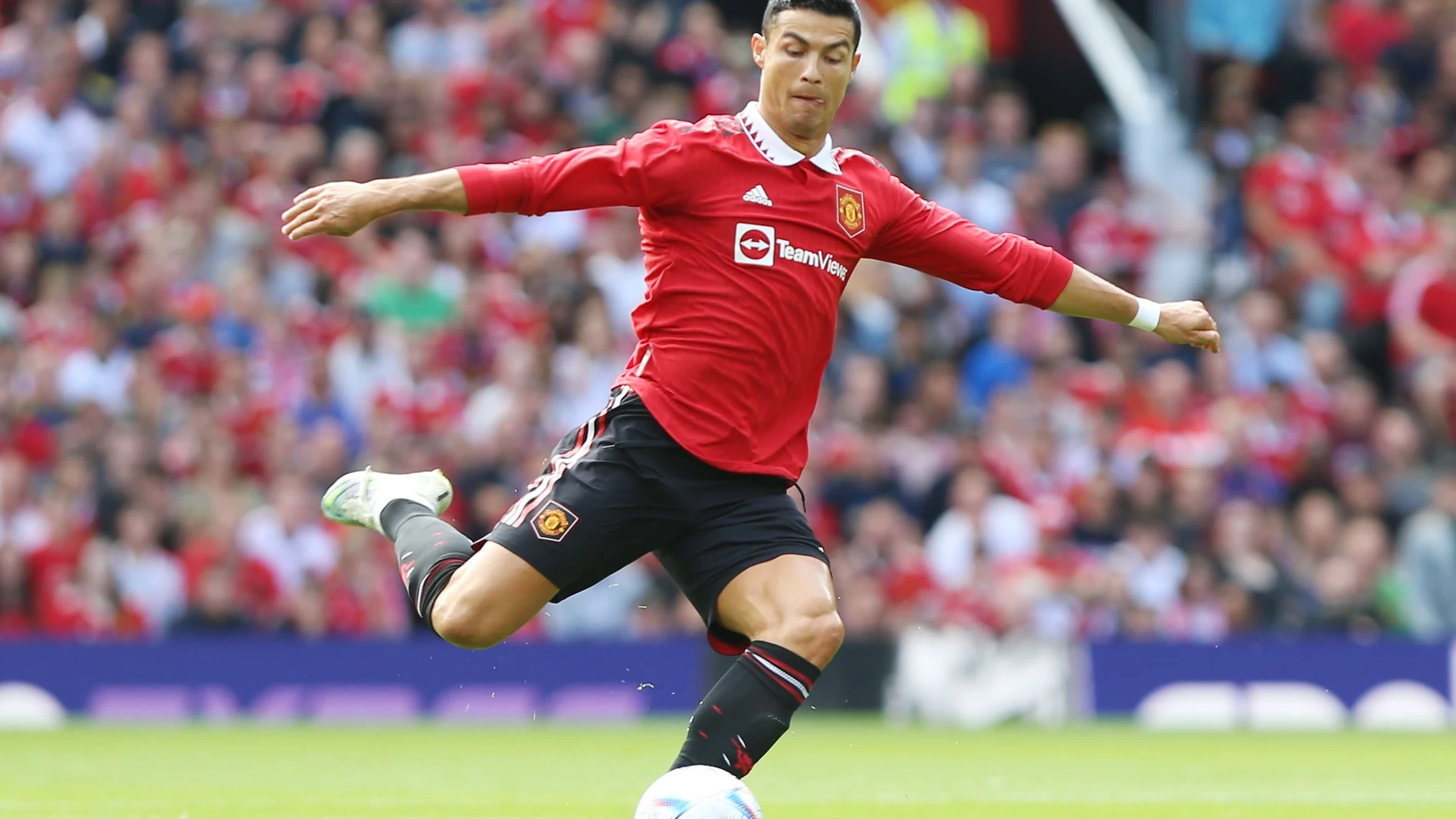 Cristiano Ronaldo, durante el partido del Manchester United contra el Rayo Vallecano