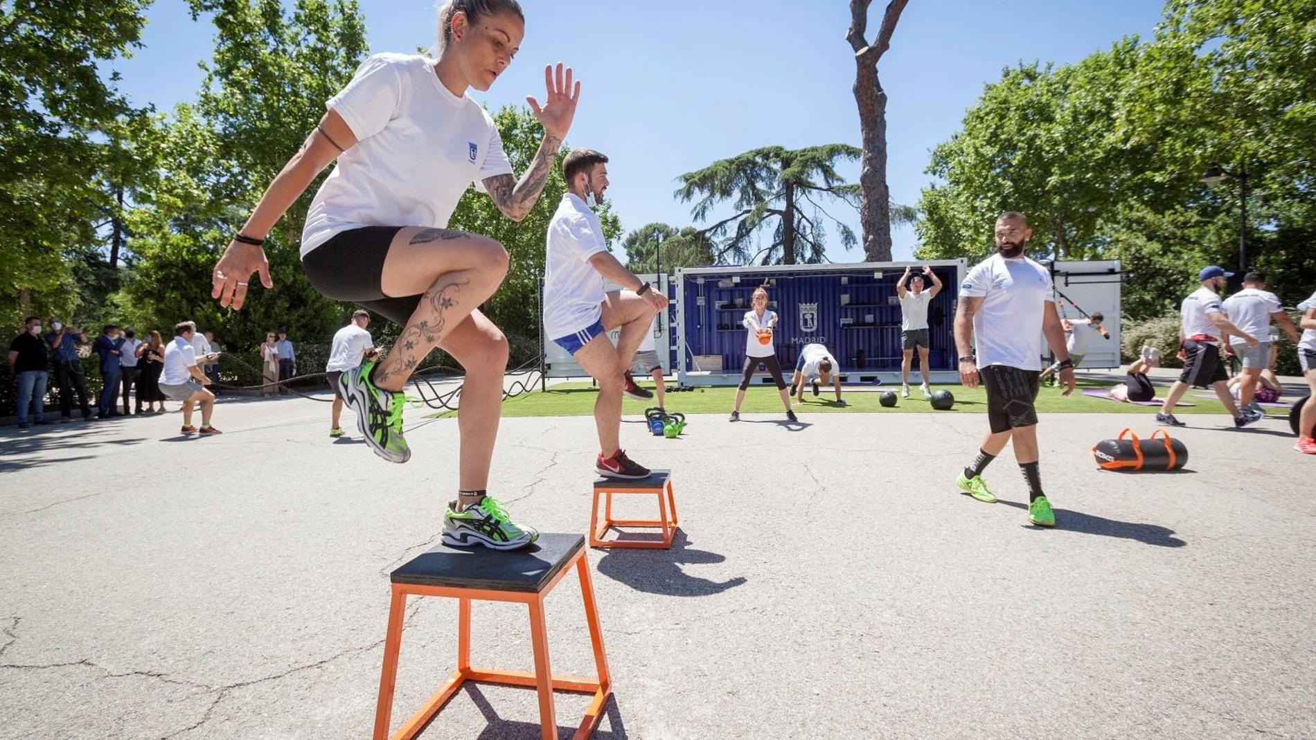 El gimnasio al aire libre de Cubo Gym Madrid