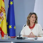 Teresa Ribera, en la rueda de prensa del Consejo de Ministros