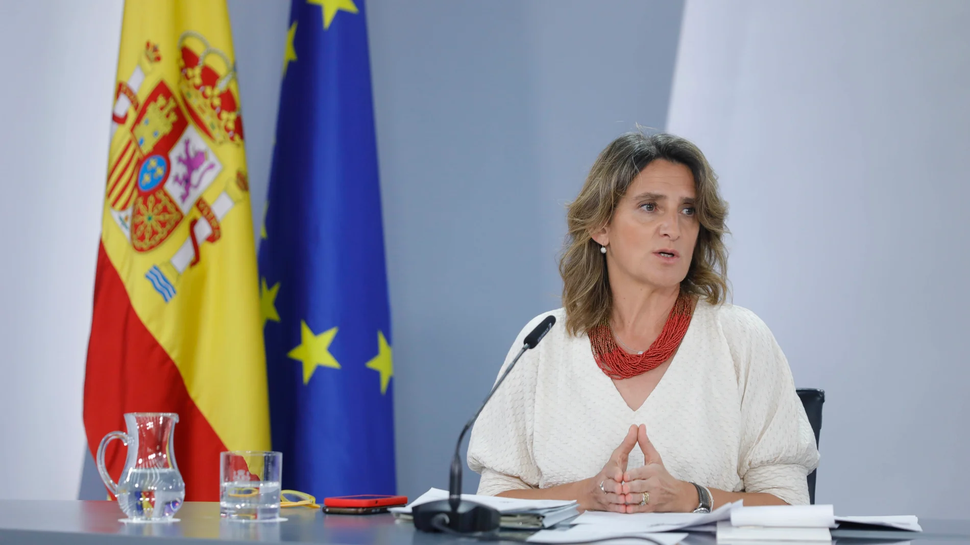 Teresa Ribera, en la rueda de prensa del Consejo de Ministros