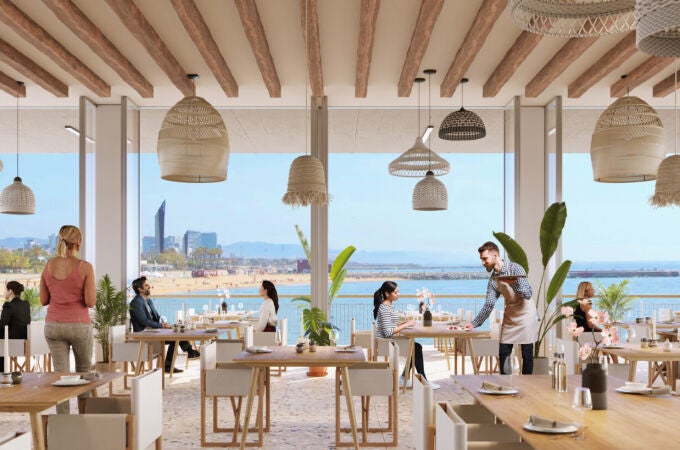 Iaagen virtual de uno de los futuros establecimientos del Balcón Gastronómico de Barcelona