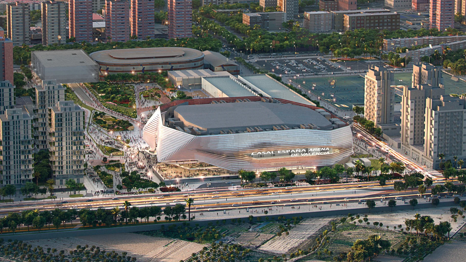 Simulación del proyecto Casal España Arena de València