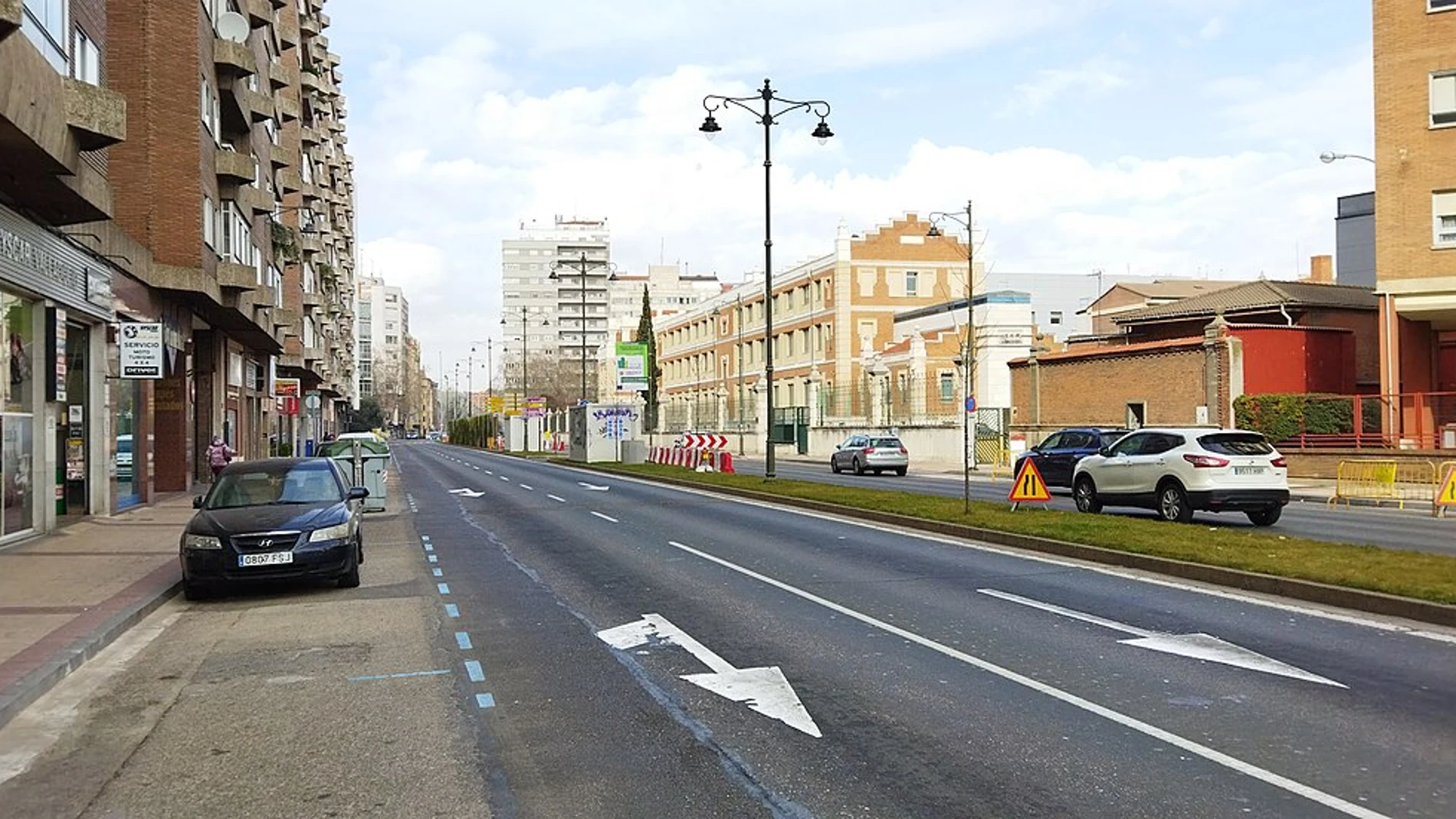 Paseo del Hospital Militar de Valladolid, junto al lugar en el que se han producido los hechos