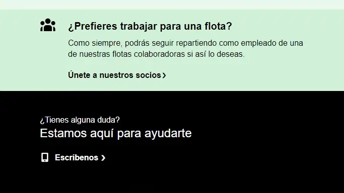 Continuación del correo enviado por Uber Eats a repartidores que alguna vez se registraron en la plataforma